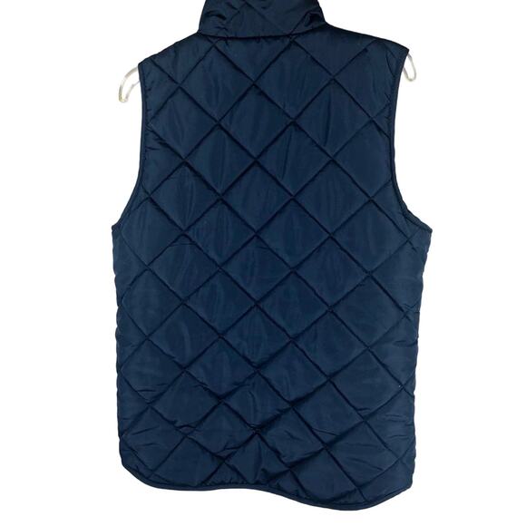 Francesca's Quinn Navy Blue Quilted Puffer Vest Small Cozycore Preppy - Picture 3 of 7